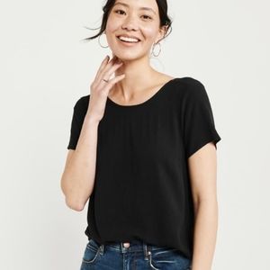 Abercrombie button back short sleeve top